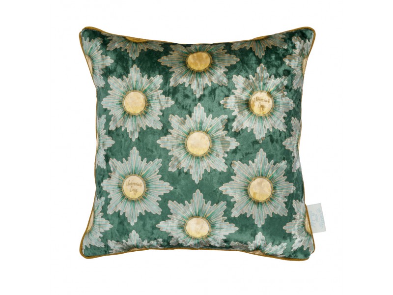 The Chateau by Angel Strawbridge Mademoiselle Daisy Cobalt Green Filled Cushion
